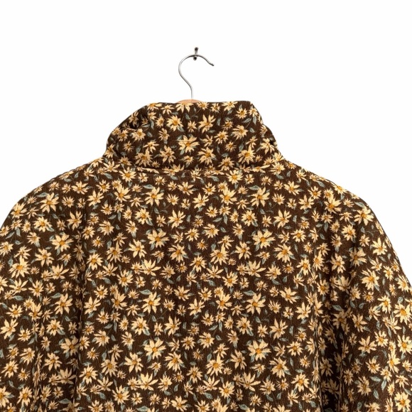 Ivy City Co. Tasia Corduroy Floral Brown Zip-Up Jacket - Picture 7 of 13